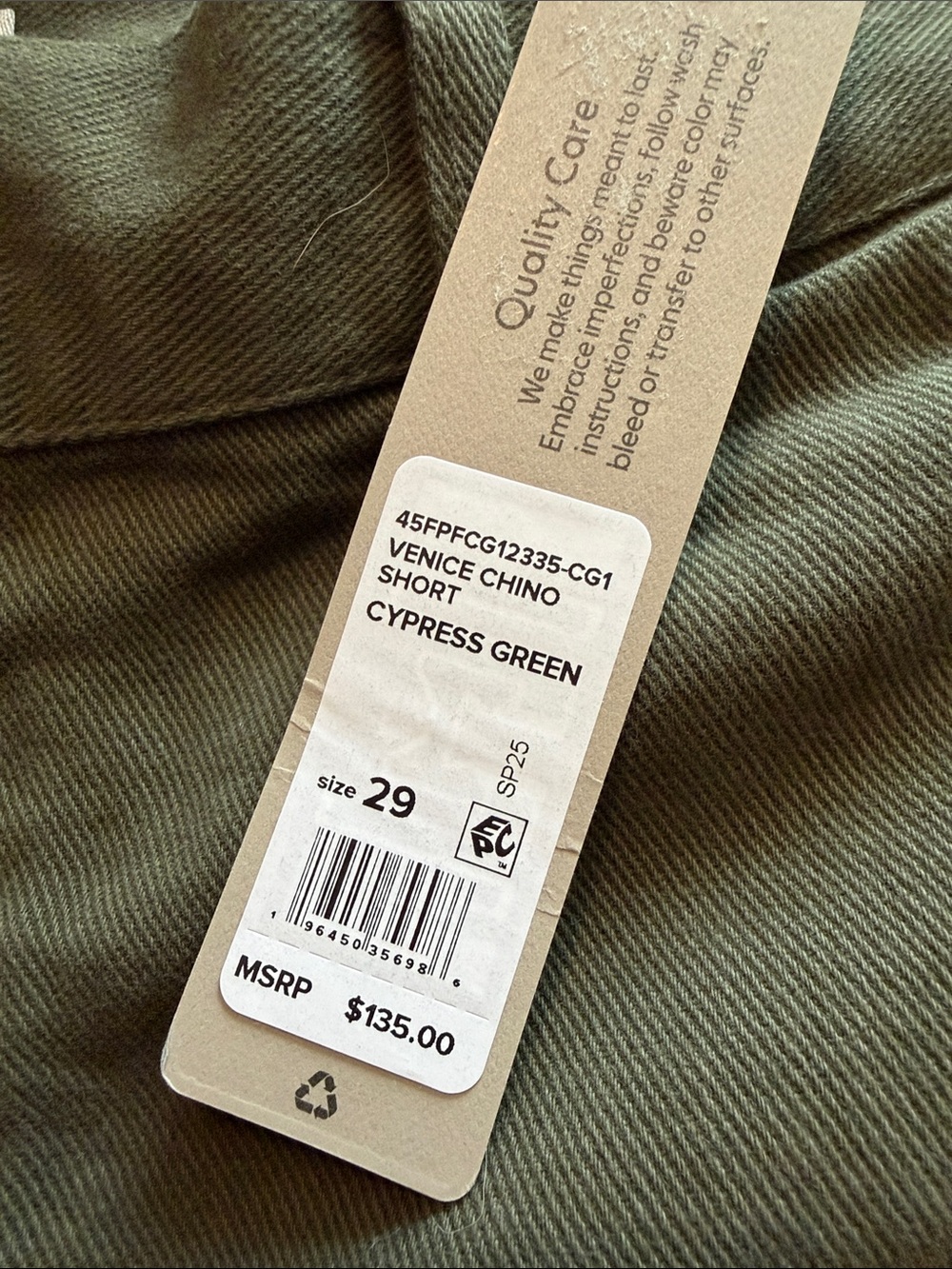Hudson Men’s Venice Chino Short. Waist 29. NWT - Picture 11 of 12